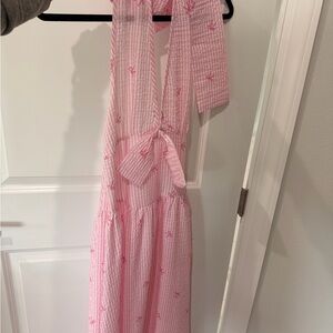 Pink adult Dress with Bow Detail